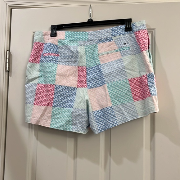 Vineyard Vines Pink and Blue Shorts Patchwork Style - Picture 3 of 6